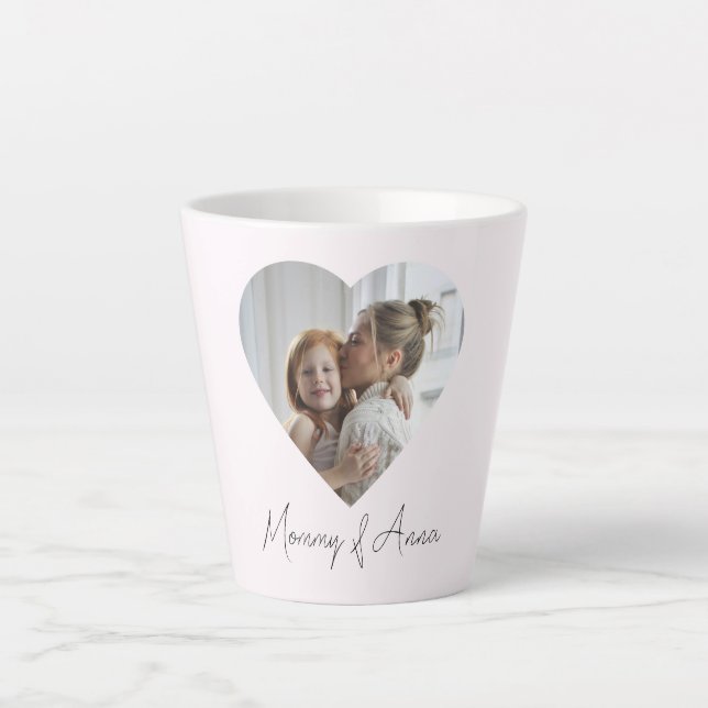 Tasse Latte Personnalisée pour Maman avec Nom & Ph (Devant)