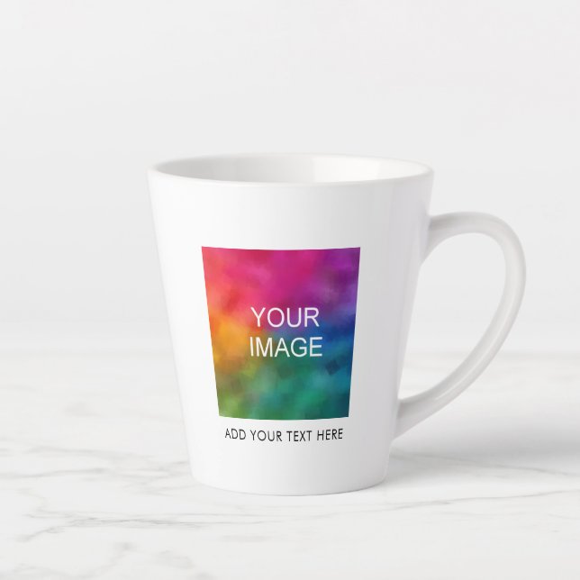 Tasse Latte Personnaliser Ajouter une image photo logo commerc (Droite)