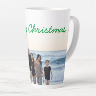 Tasse Latte personnaliser ajouter votre texte photo joyeux Noë