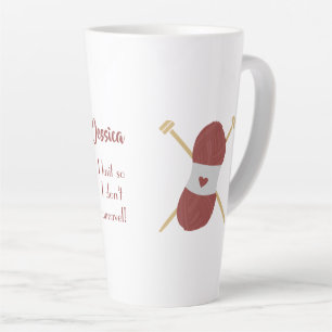 Tasse Latte Personnaliser "Je tricote pour ne pas démêler" Mod