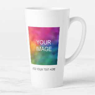 Tasse Latte Personnaliser le Modèle Ajouter une image Photo Lo