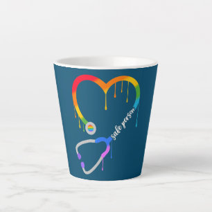 Tasse Latte Personne sûre Stethoscope cardiaque Infirmière CNA
