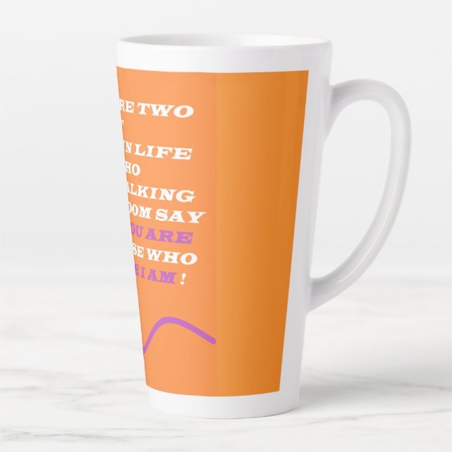 Tasse Latte Personnes et types message de sagesse (Droite)
