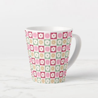 Tasse Latte Pétales dans le silence 04. Motif floral.