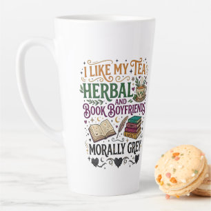 Tasse Latte Petit ami du livre Moralement Gris Fille Romantasy