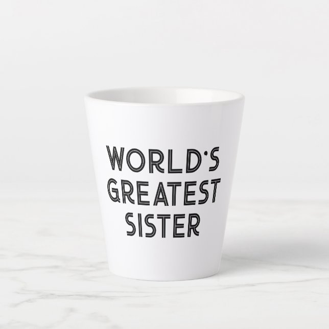 Tasse Latte Petit cadeau en latte pour la plus grande soeur du (Devant)