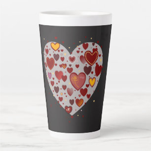 Tasse Latte Petits Coeurs