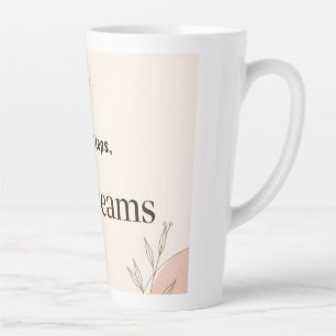 Tasse Latte Petits Pas Grands Rêves Minimaliste Motivationnel
