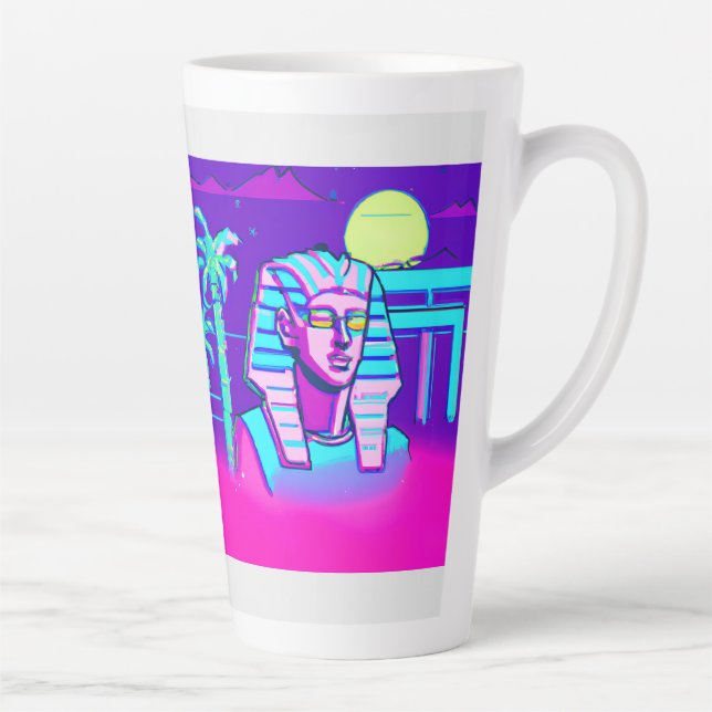 Tasse Latte Pharaon Synthwave (Droite)