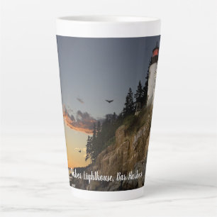Tasse Latte Phare pittoresque Bar Harbour