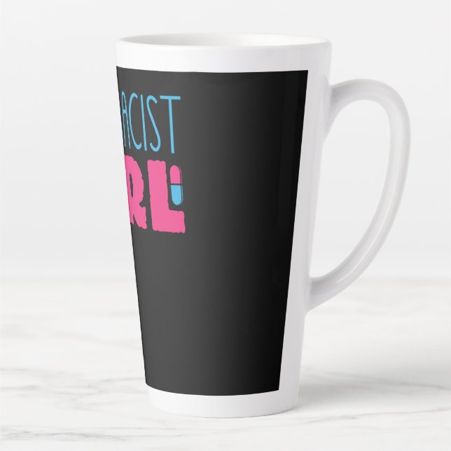 Tasse Latte Pharmacienne pharmacie pharmaco-chimiste druguste (Droite)