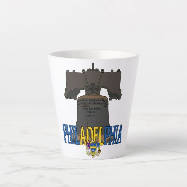 Tasse Latte Philadelphie Pennsylvanie Liberty Bell (Devant)