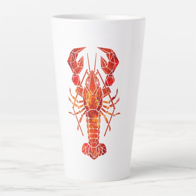 Tasse Latte Phomard polygonal rouge (Devant)