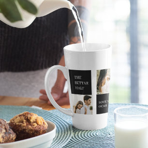 Tasse Latte Photo Collage Couple Cadeau Valentine