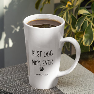 Tasse Latte Photo Collage moderne Meilleur Chien Maman Jamais