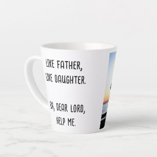 Tasse Latte Photo Comme Père Comme Fille Fils Personnalisé