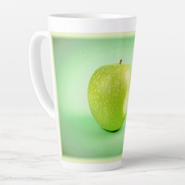 Tasse Latte Photo "Green Apple". Commandez dès maintenant  (Angle gauche)