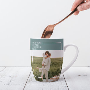 Tasse Latte Photo moderne Green Famille Jolie Cadeau