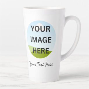 Tasse Latte Photo ou logo personnalisé Design personnalisé