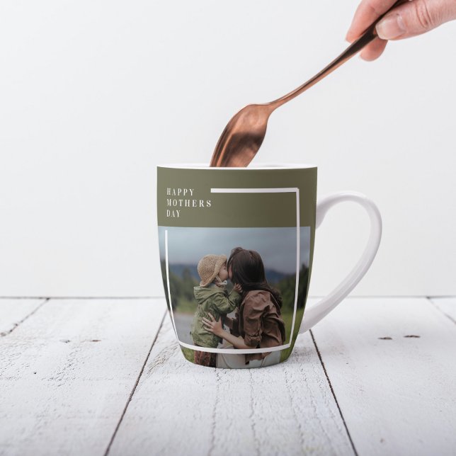 Tasse Latte Photo personnalisée Fête des mères Cadeau (Créateur téléchargé)