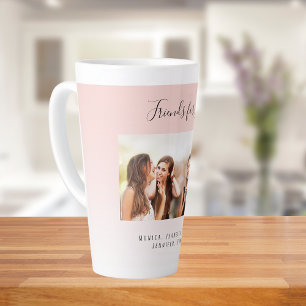 Tasse Latte Photo personnalisée meilleurs amis pour la vie ros