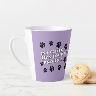 Tasse Latte Photo personnalisée 'Mon enfant a quatre pattes &