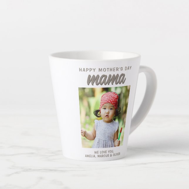 Tasse Latte Photo pour enfants de maman moderne Joyeuse fête d (Angle droit)