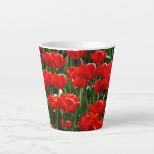Tasse Latte Photographie de fleurs florales élégantes tulipe e