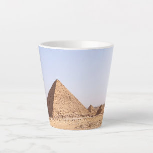 Tasse Latte Photographie des pyramides de Gizeh