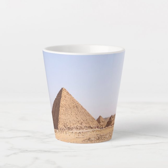 Tasse Latte Photographie des pyramides de Gizeh (Devant)