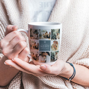 Tasse Latte Photos Multi Holiday   Merry Christmas
