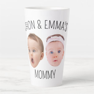 Tasse Latte Photos personnalisées Enfants, cadeau de la fête d