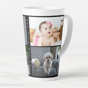 Tasse Latte Photos personnalisées et texte