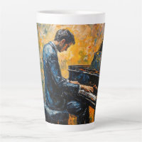Piano Player - Peinture à l'huile