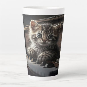 Tasse Latte Pièce musicale Meow