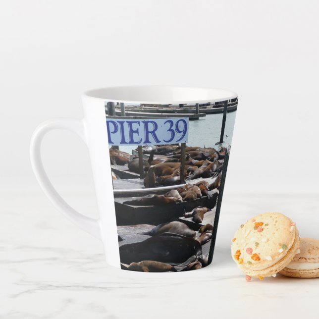 Tasse Latte Pier 39 Sea Lions (En situation)