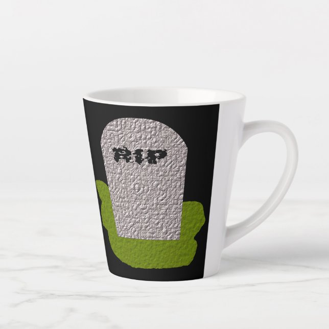 Tasse Latte Pierre tombale RIP (Droite)