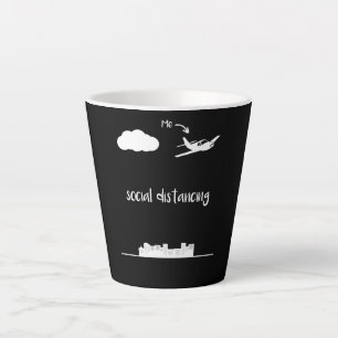 Tasse Latte Pilote Flying This Is Me Social Distance Venin