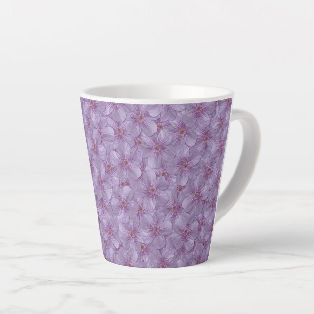 Tasse Latte Pineywoods Geranium Motif sans soudure (Angle droit)