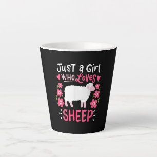 Tasse Latte Pink Sheep   Just A Girl Who Loves Sheep Venin