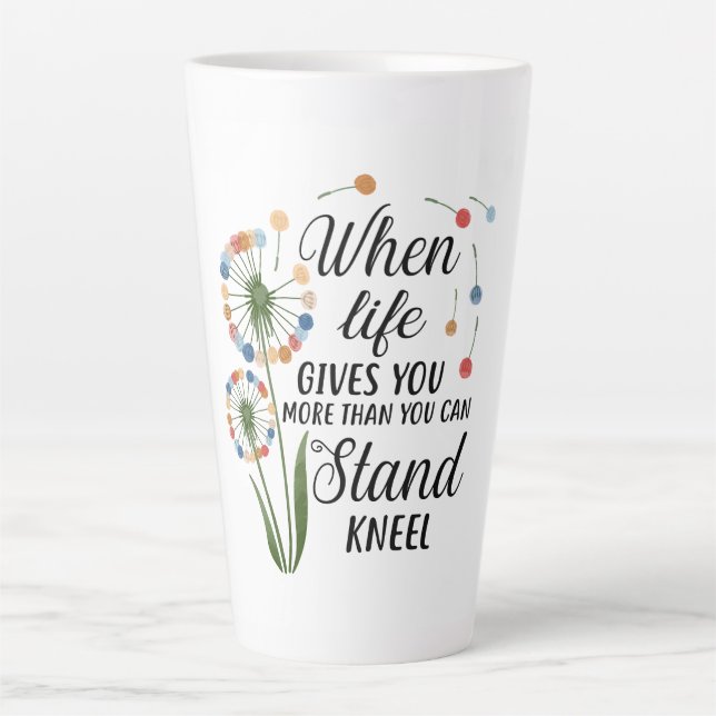 Tasse Latte Pissenlit Inspirant (Devant)