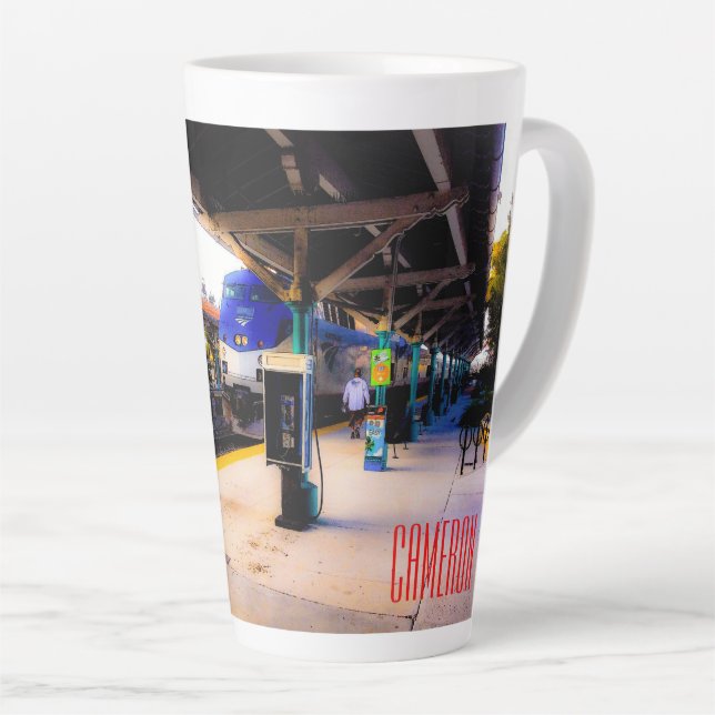 Tasse Latte Piste d'arrivée 2 (Angle droit)