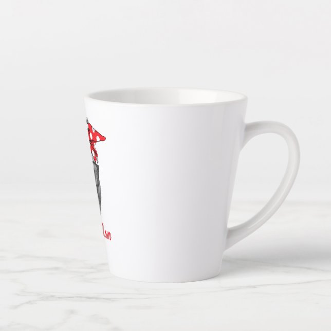 Tasse Latte Pittie Maman Chemise pour Pitbull Amoureux de les  (Droite)