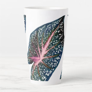 Tasse Latte PixDezines Forêt foncée Caladium vert