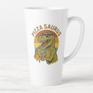 Tasse Latte Pizza Dino cool de style rétro