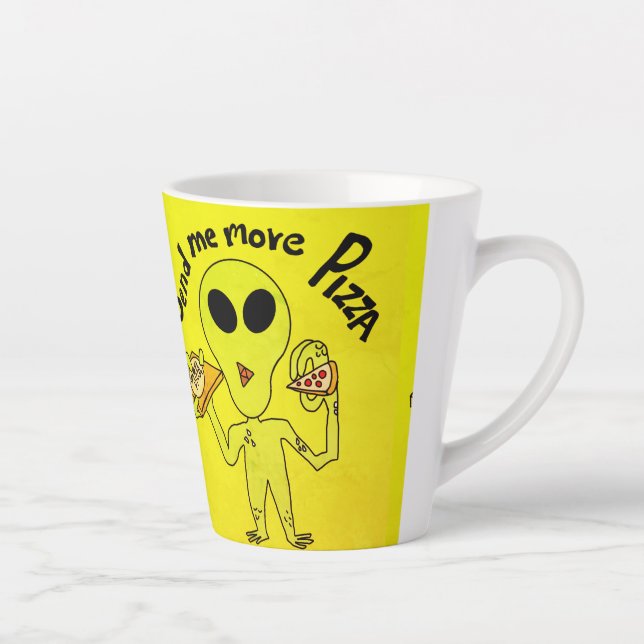 Tasse Latte pizza extraterrestre (Droite)