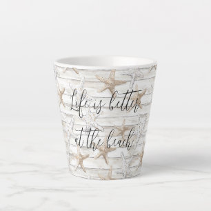 Tasse Latte Plage de l'océan tropical étoile de mer Mariage
