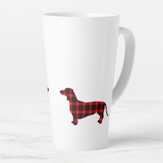 Tasse Latte Plaid de Dachshund Buffalo