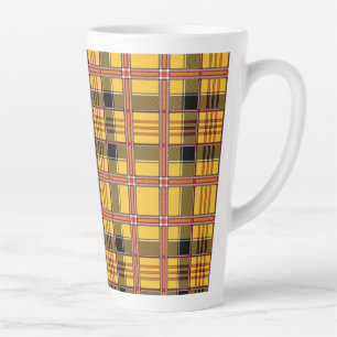 Tasse Latte Plaid Fabric Texture Brown