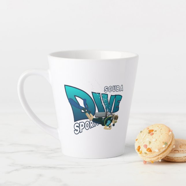 Tasse Latte Plongée en scaphandre |  (En situation)